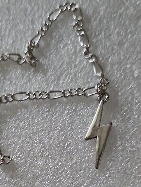 Hand Crafted Silver Lightning Bolt Bracelet / Anklet